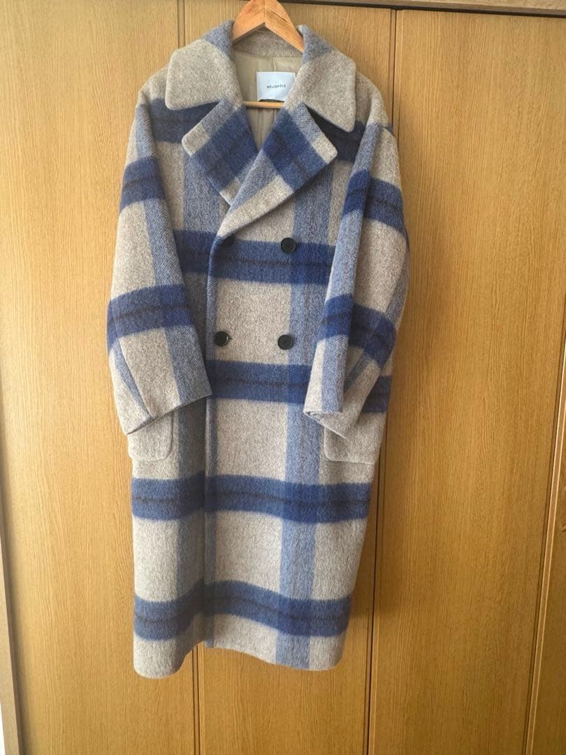 エリオポール　チェスターシャギーチェックコート