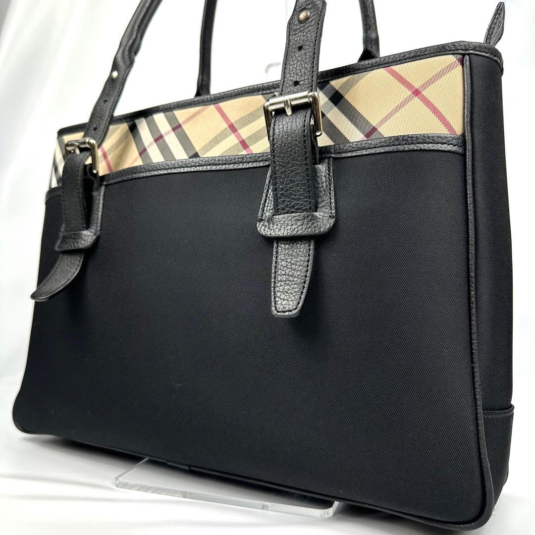 【美品】 バーバリー ノバチェック トートバッグ ビジネスバッグ A4可