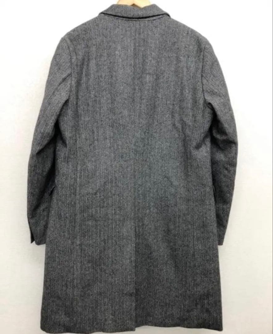 nano universe ヘリンボーンダブルチェスターコート L