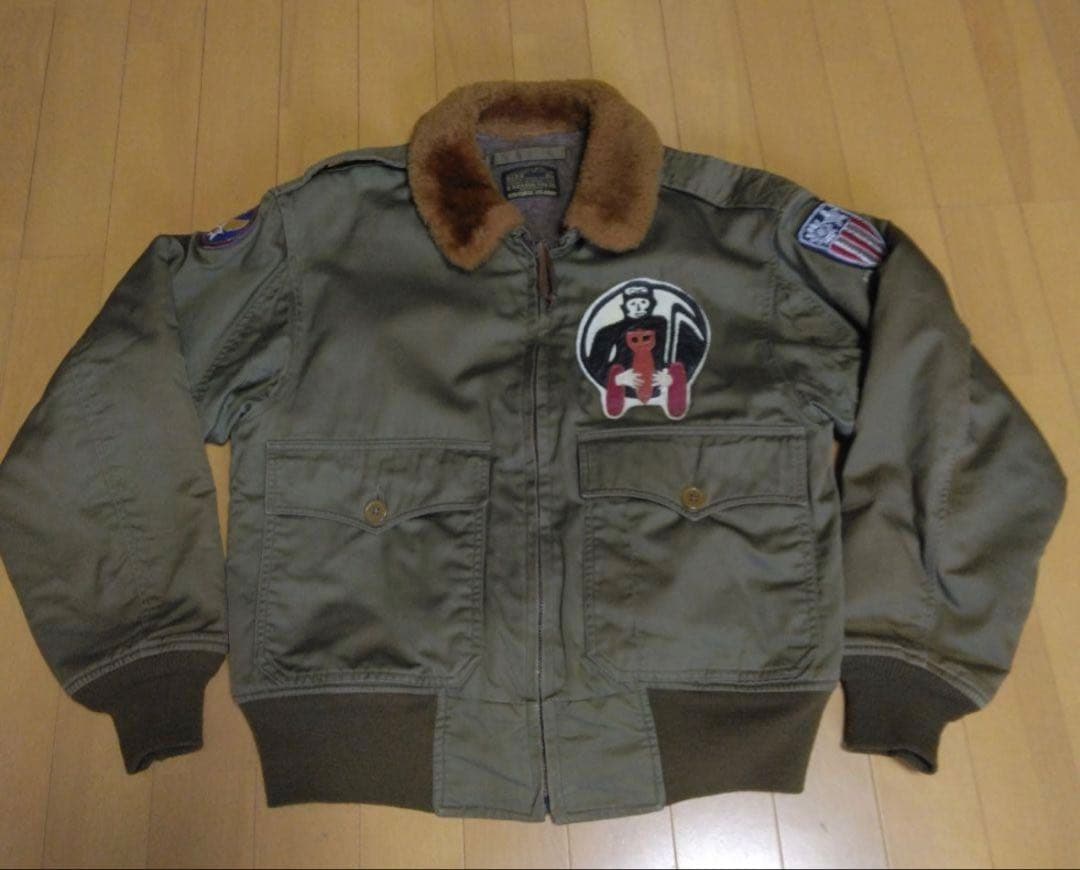 ピ*ん様 バズリクソンズ　 B-10 サイズ36 中古品　フライトジャケット死神