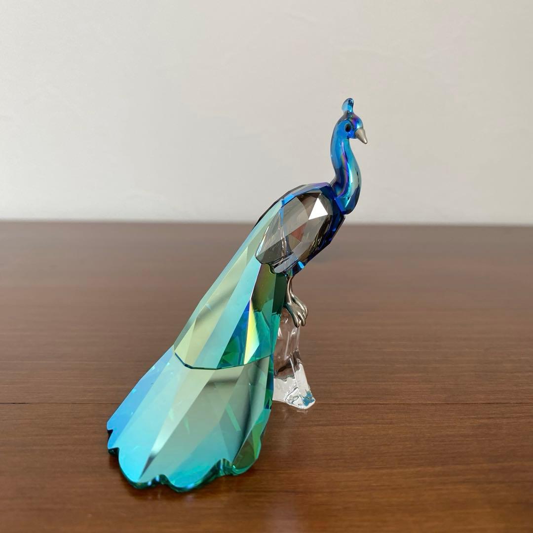 SWAROVSKI スワロフスキー クリスタル 孔雀 クジャク 置物