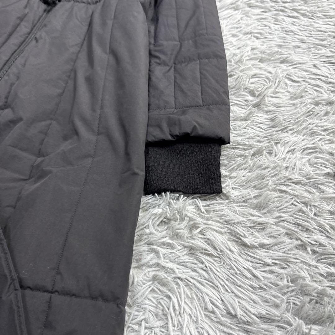 美品✨シビラ 中綿 ロングダウンコート Aライン リブニット ブラック ボルドー