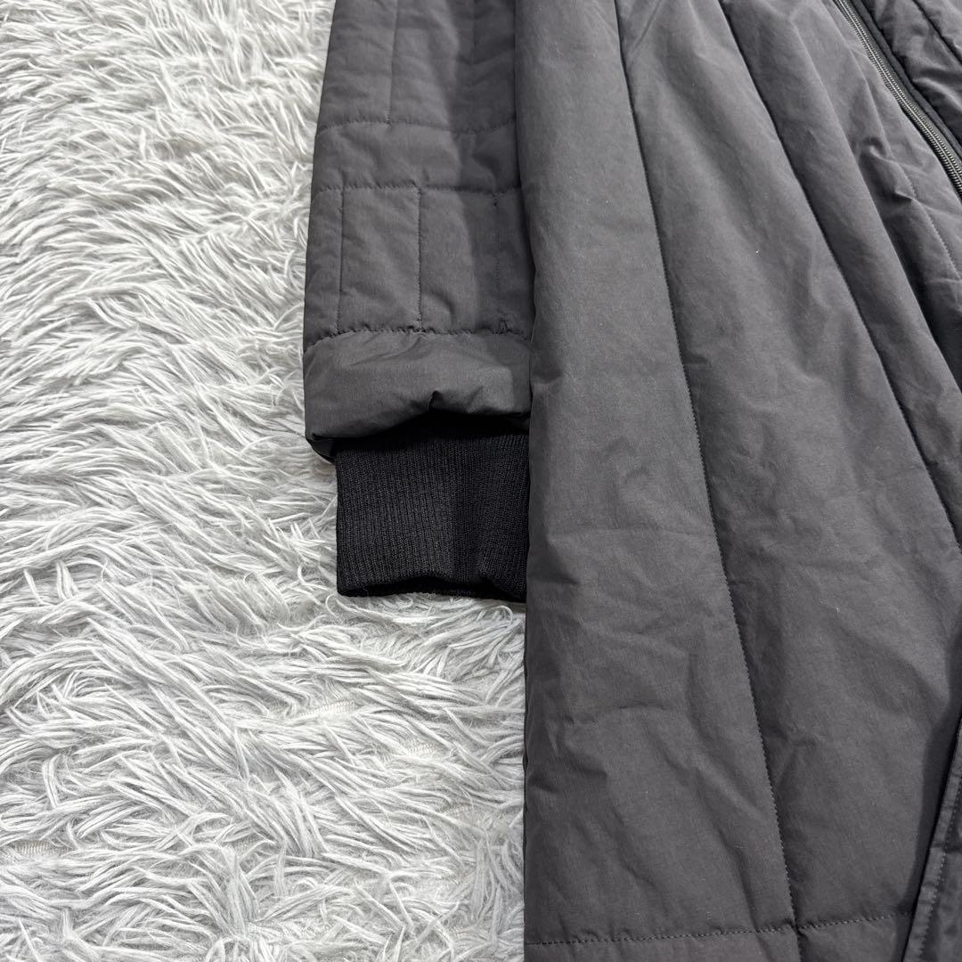 美品✨シビラ 中綿 ロングダウンコート Aライン リブニット ブラック ボルドー