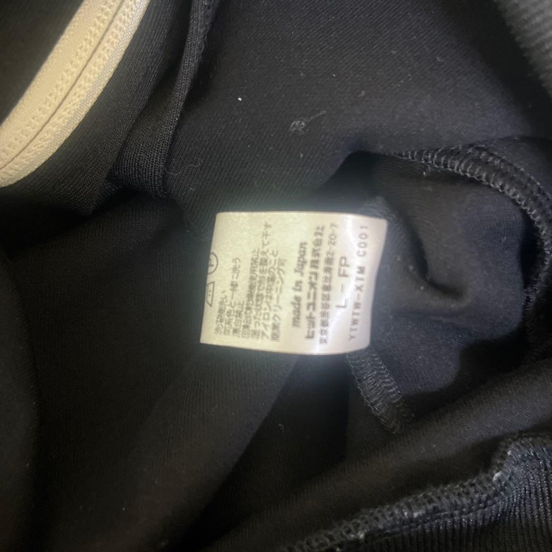 フレッドペリー トラックジャケット L 黒 ホワイトライン 日本製 刺繍ロゴ