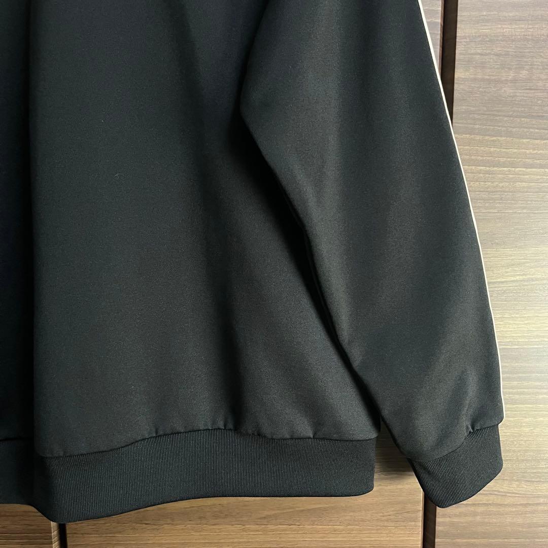 フレッドペリー トラックジャケット L 黒 ホワイトライン 日本製 刺繍ロゴ