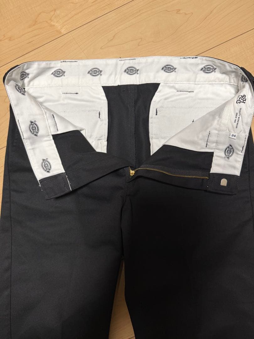 RHC Dickies エンブロイダリーロゴ ストレートフィットパンツ 黒 34