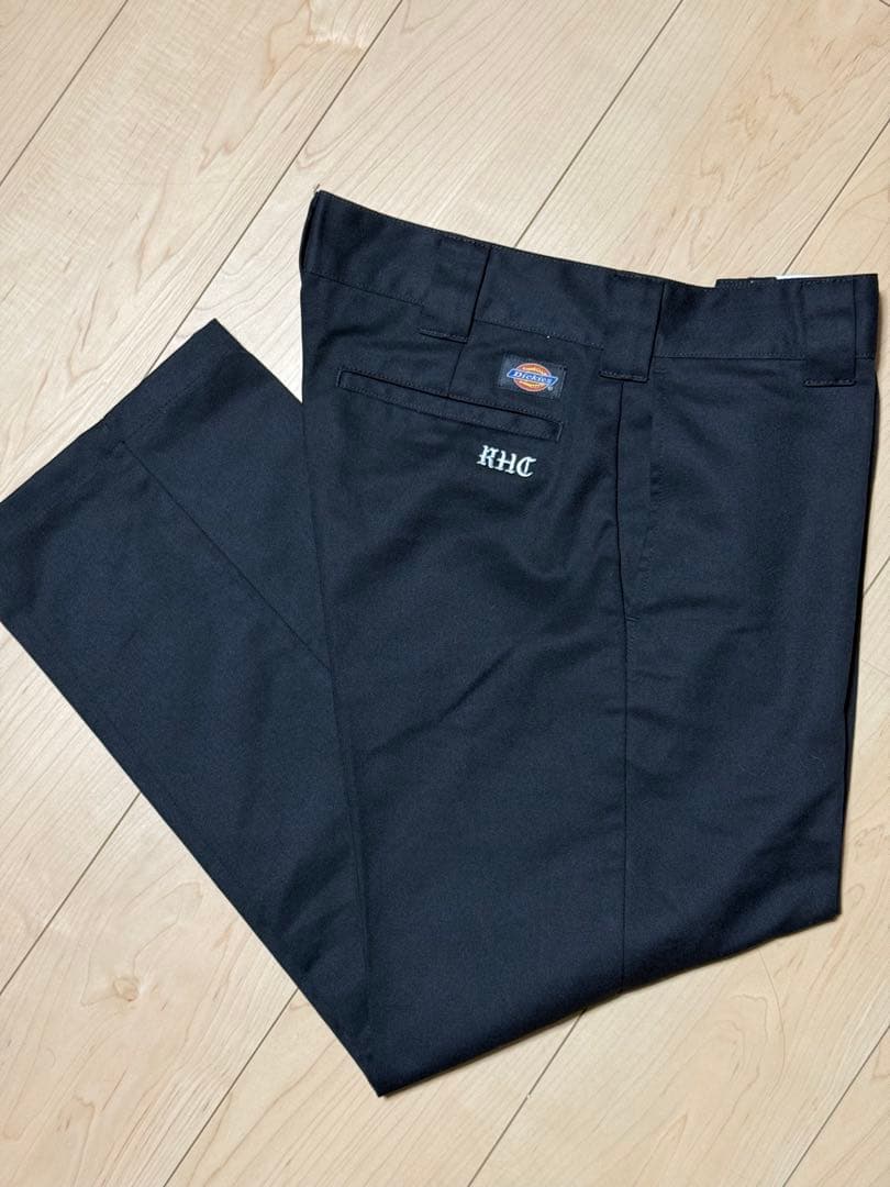 RHC Dickies エンブロイダリーロゴ ストレートフィットパンツ 黒 34