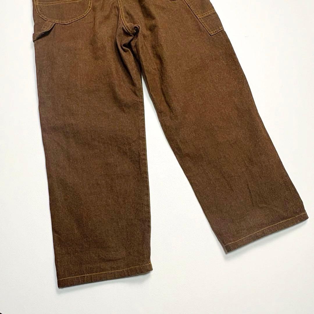 【希少色】ピンクハウス サロペット オーバーオール クマ刺繍 デニム ブラウン