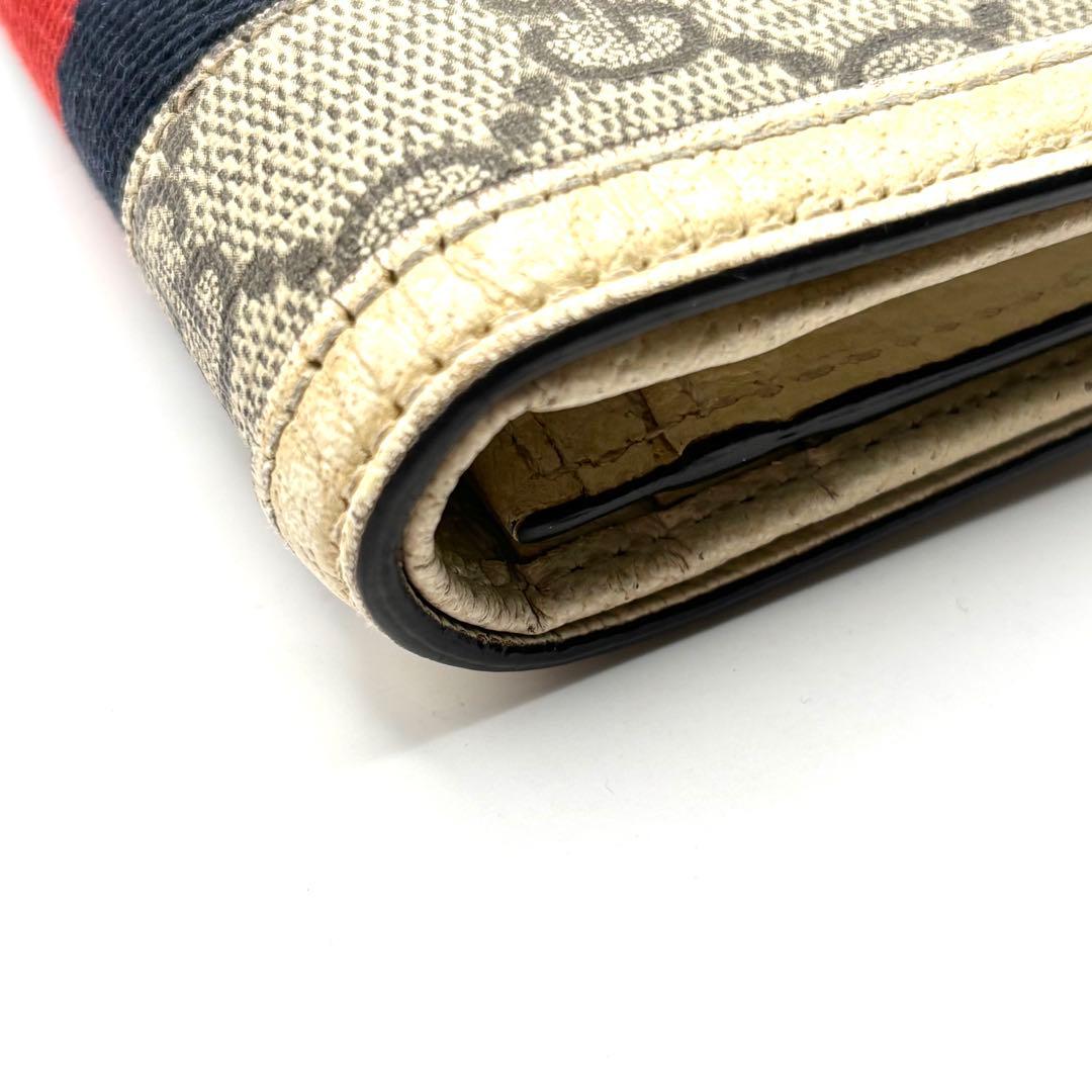 グッチ 折り財布 オフィディア マーモント シェリーライン GGスプリーム