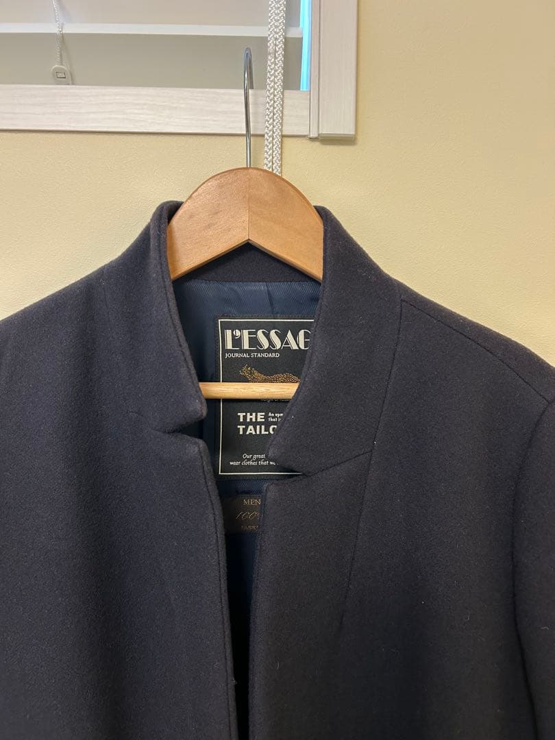 L'ESSAGE ネイビー チェスターコート