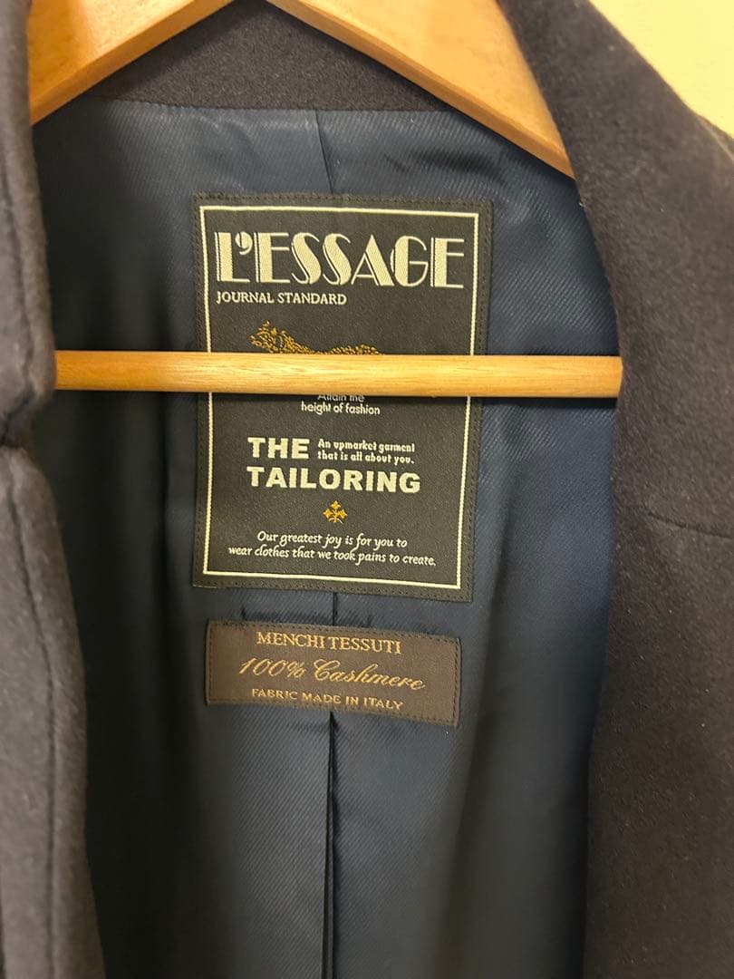 L'ESSAGE ネイビー チェスターコート