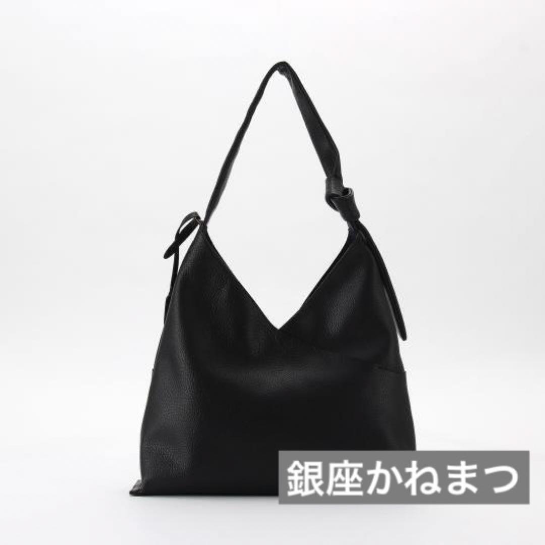 銀座かねまつ　ショルダーバッグ　黒