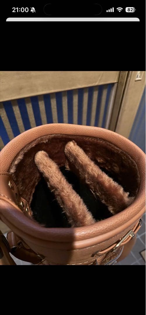 キャメル レザー ゴルフバッグ キャディバッグ