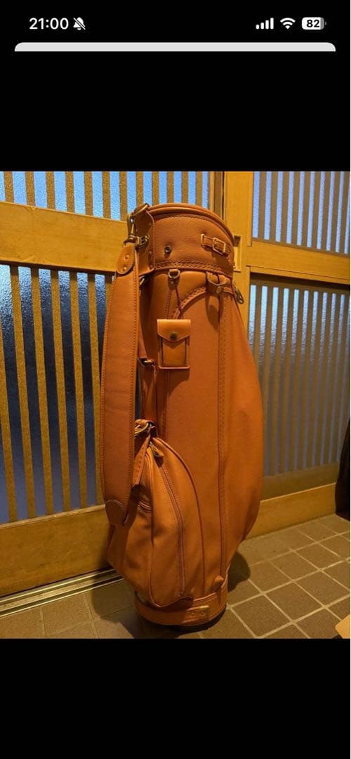 キャメル レザー ゴルフバッグ キャディバッグ