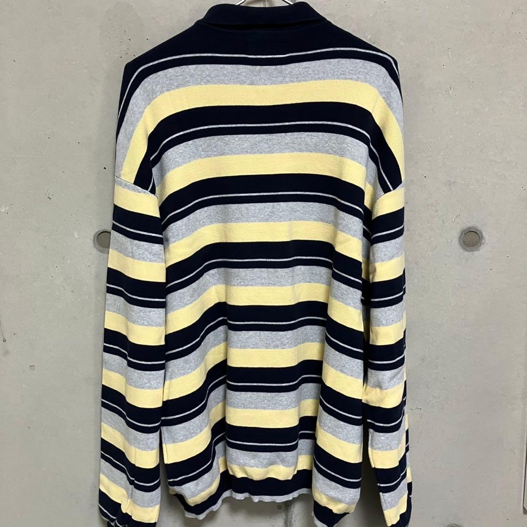 トップス Supreme Stripe Zip L/S Polo