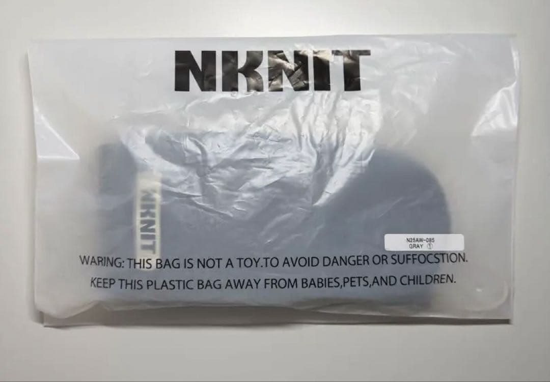 【NKNIT】KNIT mittens /グレー/ニットミトン