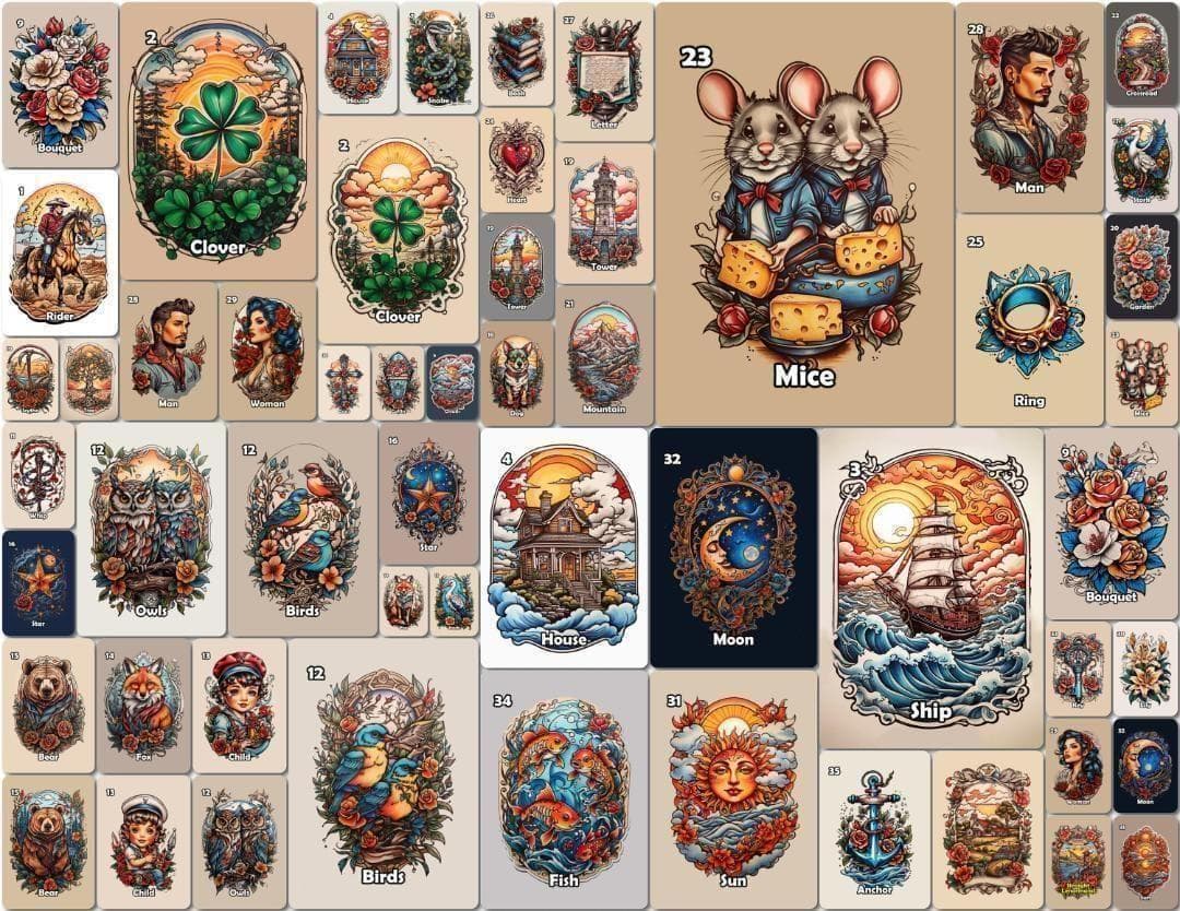 【正規品ルノルマンカード】レトロキュート✨初期コンピュータグラフィックススタイル