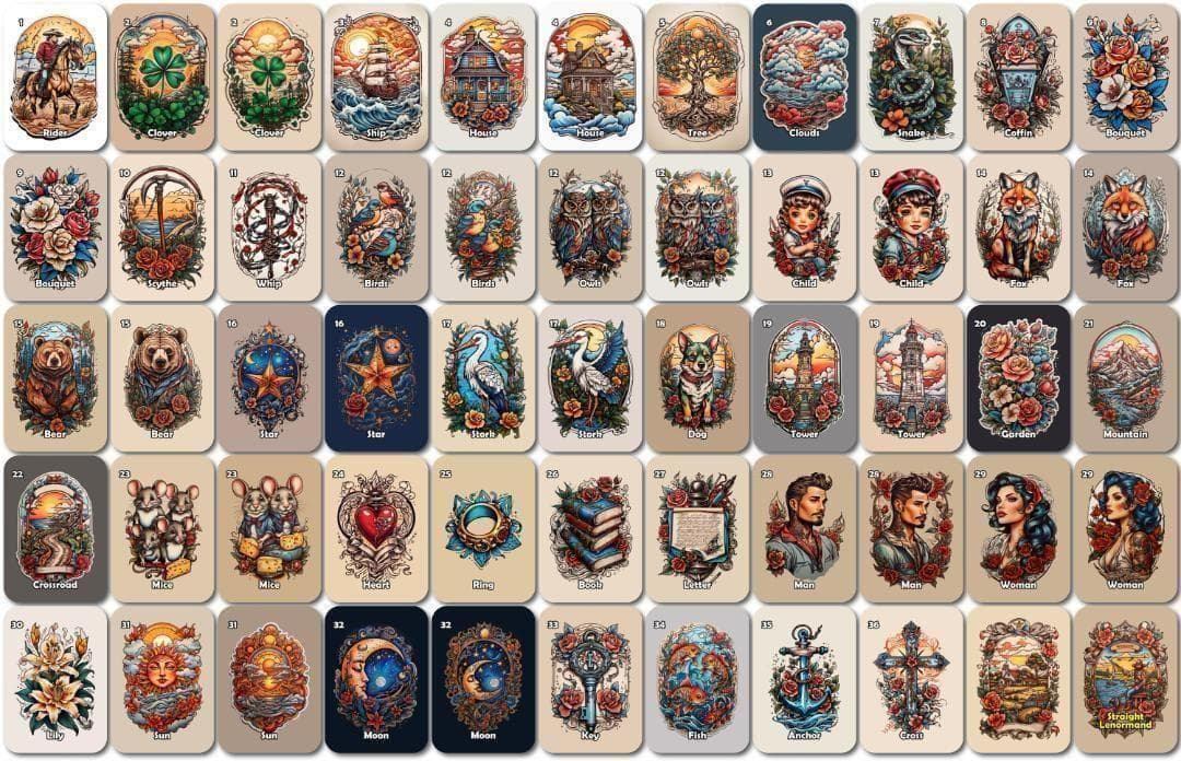 【正規品ルノルマンカード】レトロキュート✨初期コンピュータグラフィックススタイル