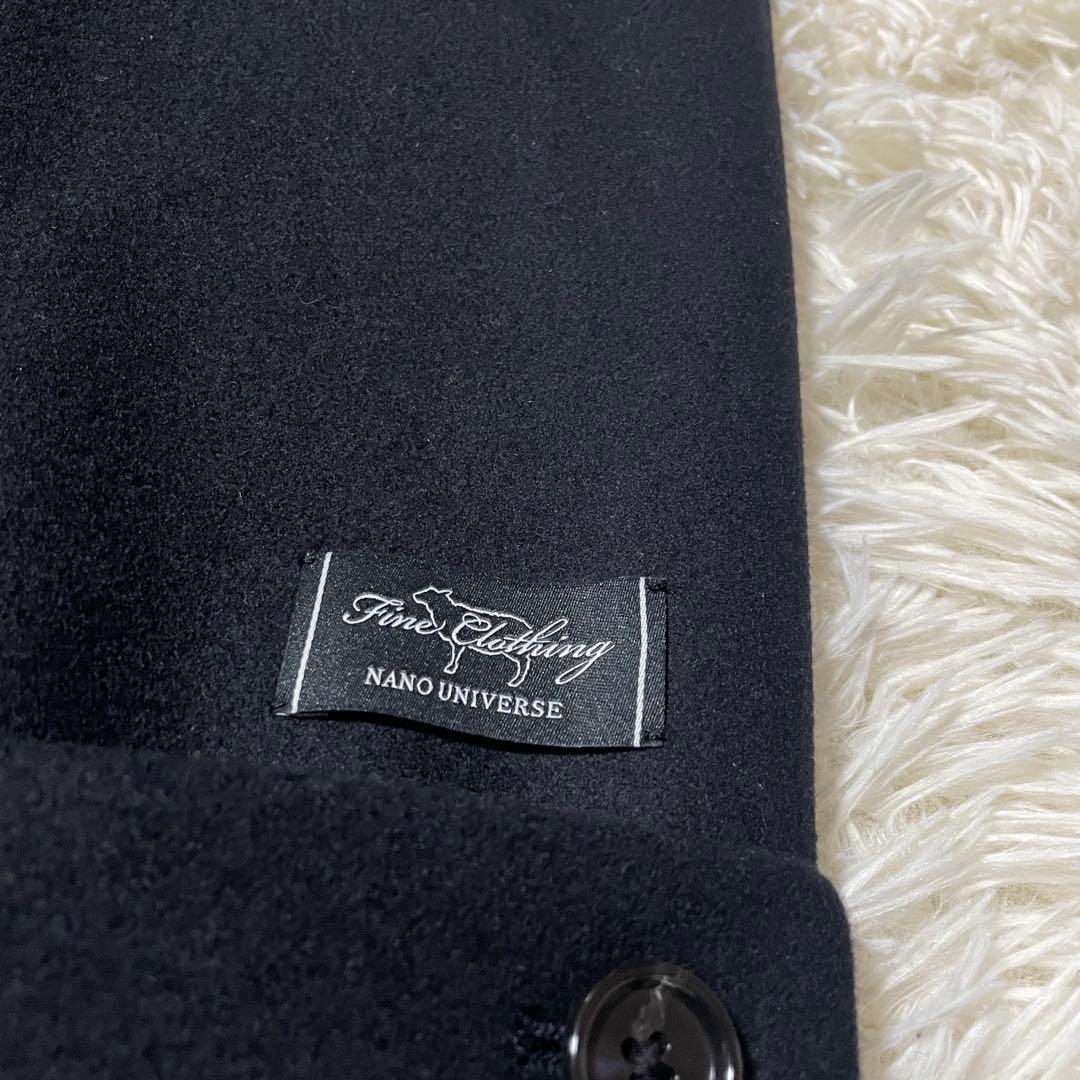 【Y☆M】ナノユニバース メルトンフードコート ブラック Sサイズ