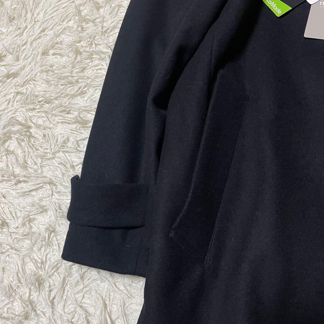 【Y☆M】ナノユニバース メルトンフードコート ブラック Sサイズ