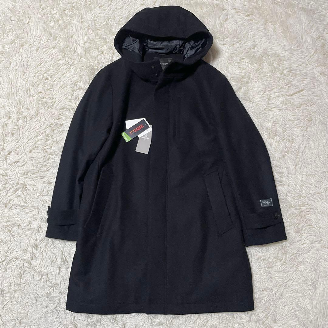 【Y☆M】ナノユニバース メルトンフードコート ブラック Sサイズ