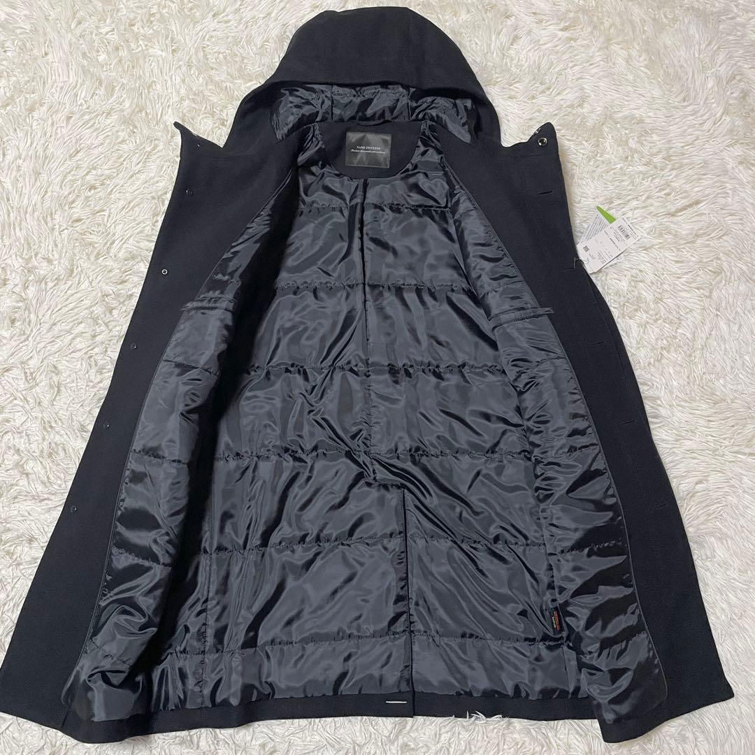 【Y☆M】ナノユニバース メルトンフードコート ブラック Sサイズ