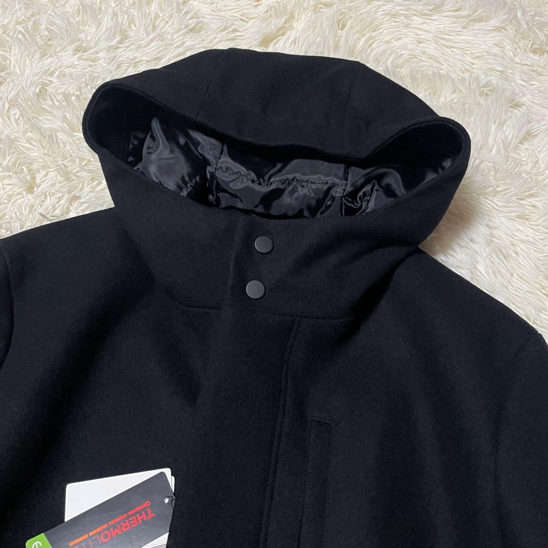 【Y☆M】ナノユニバース メルトンフードコート ブラック Sサイズ