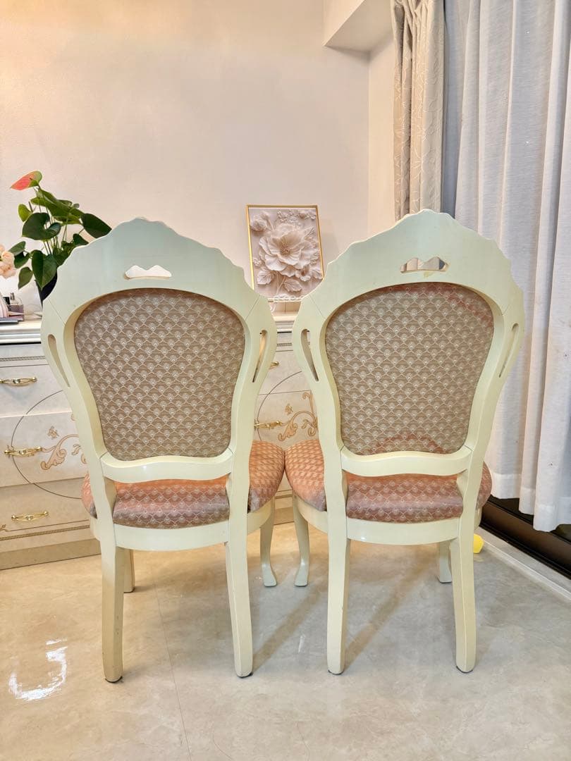 サルタレッリ　イタリア製　アンティーク調　ダイニングチェア 2脚セット