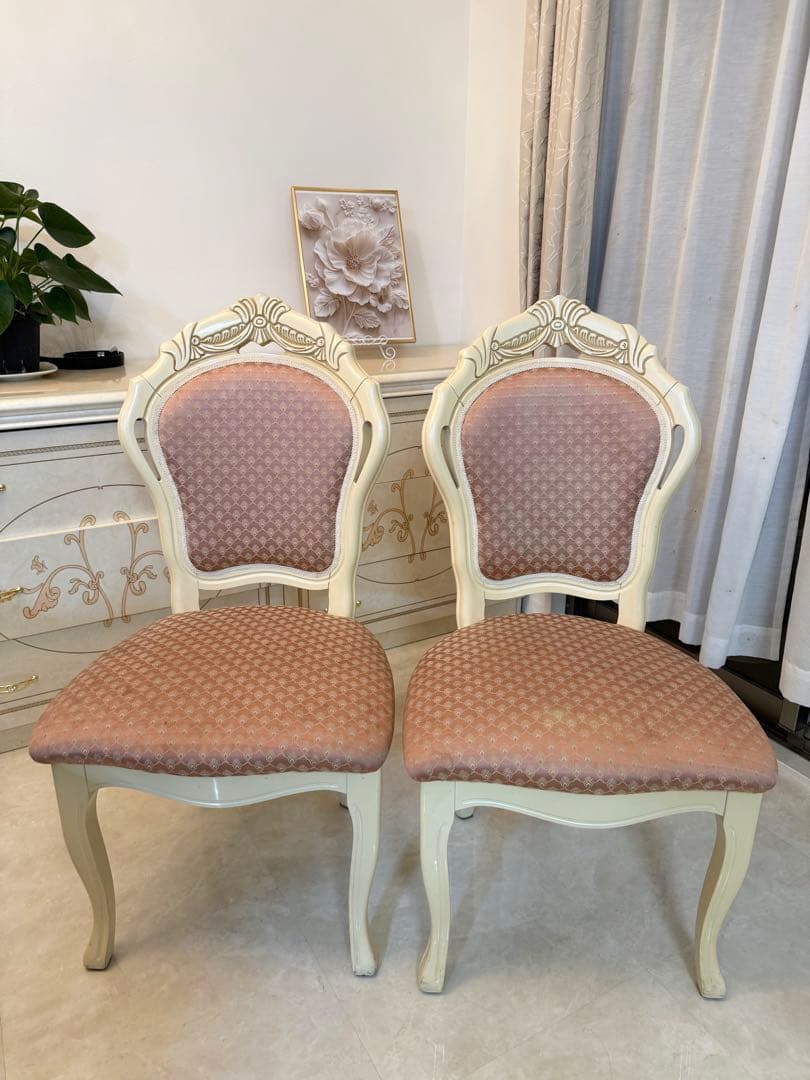 サルタレッリ　イタリア製　アンティーク調　ダイニングチェア 2脚セット