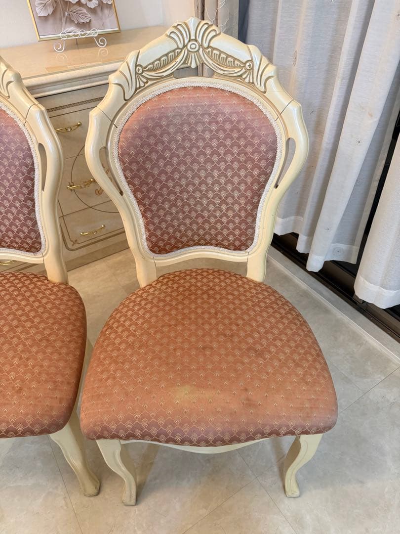 サルタレッリ　イタリア製　アンティーク調　ダイニングチェア 2脚セット