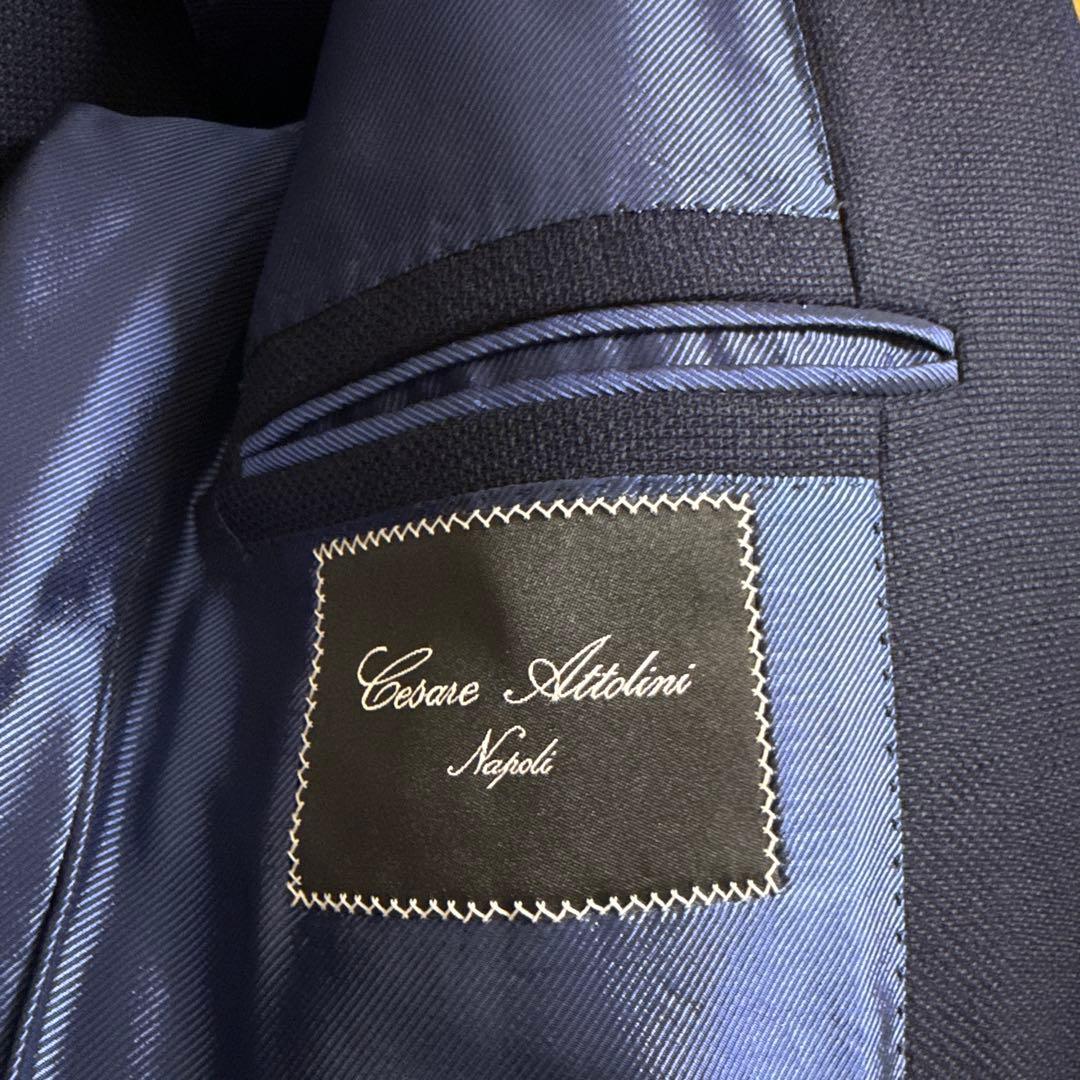 ネイビー ダブルブレストジャケット　チェザレ・アットリーニ
