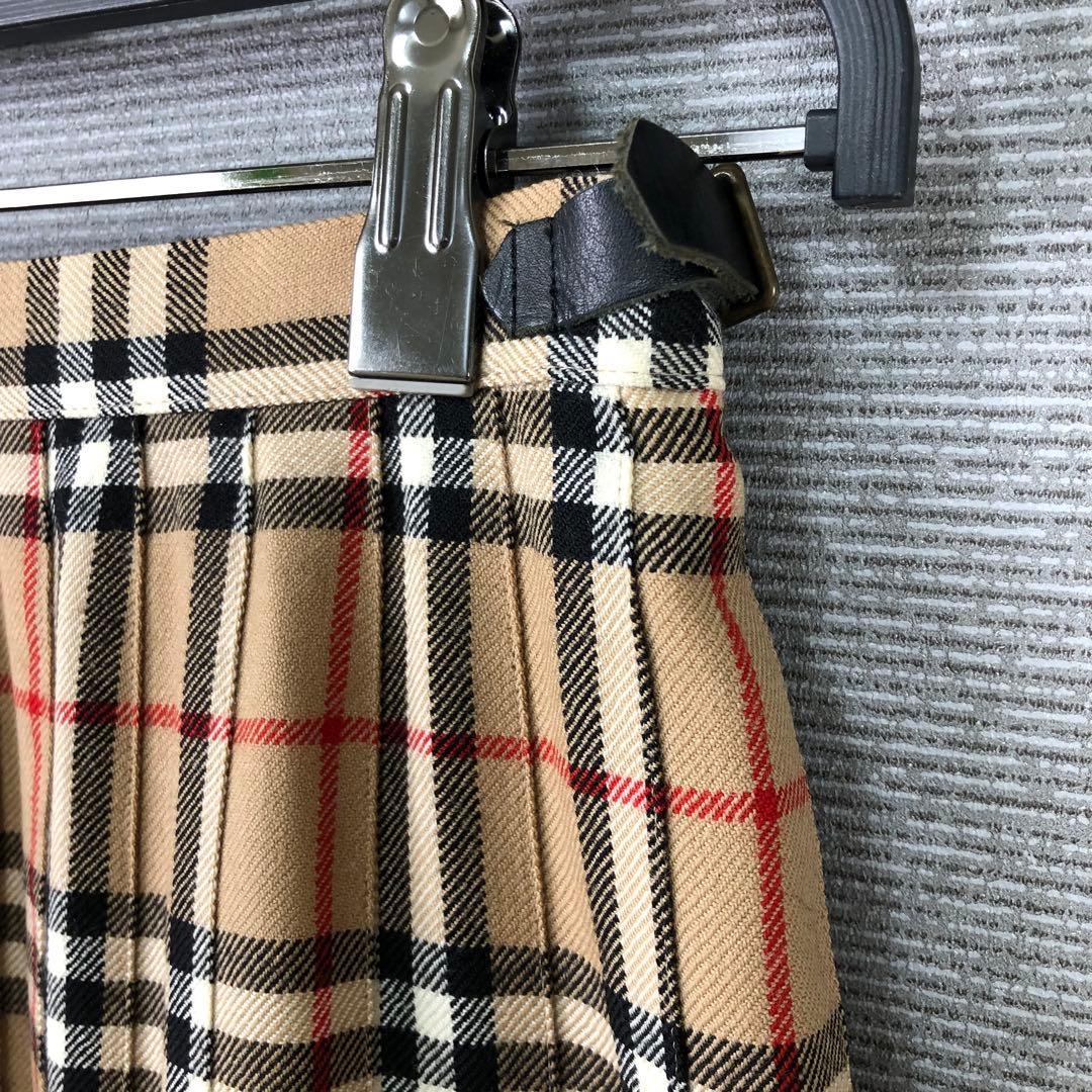 BURBERRY ノバチェック プリーツ ラップスカート 36 ベージュ