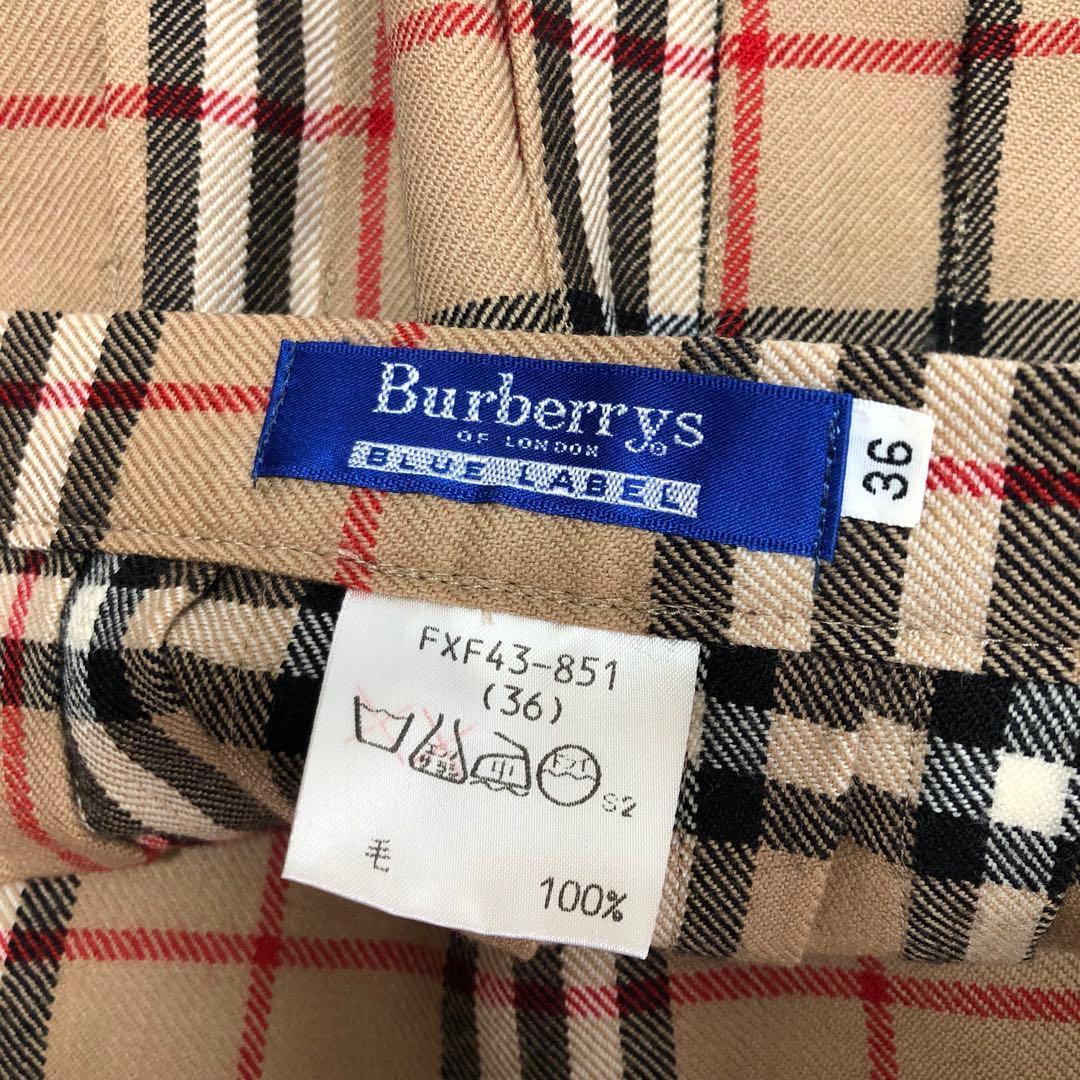 BURBERRY ノバチェック プリーツ ラップスカート 36 ベージュ