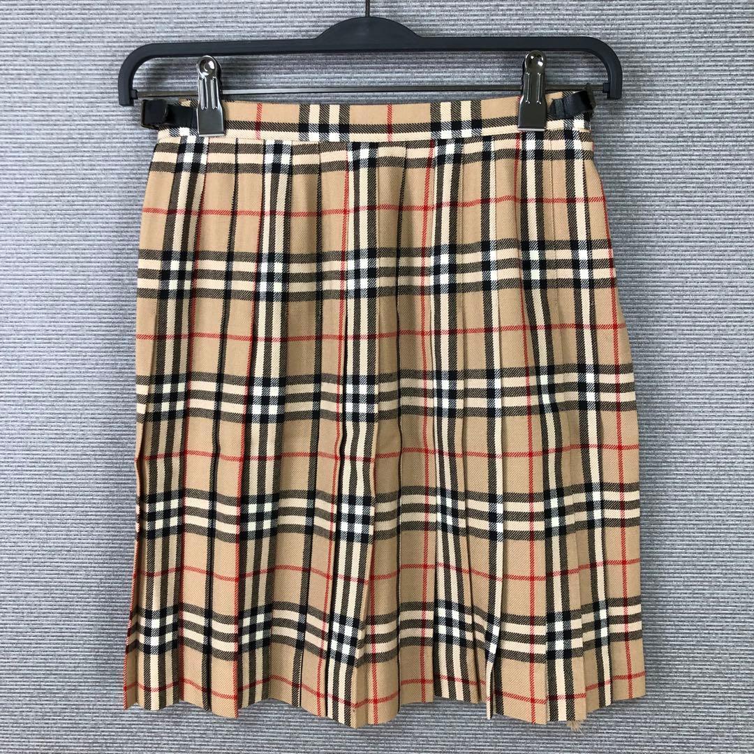 BURBERRY ノバチェック プリーツ ラップスカート 36 ベージュ