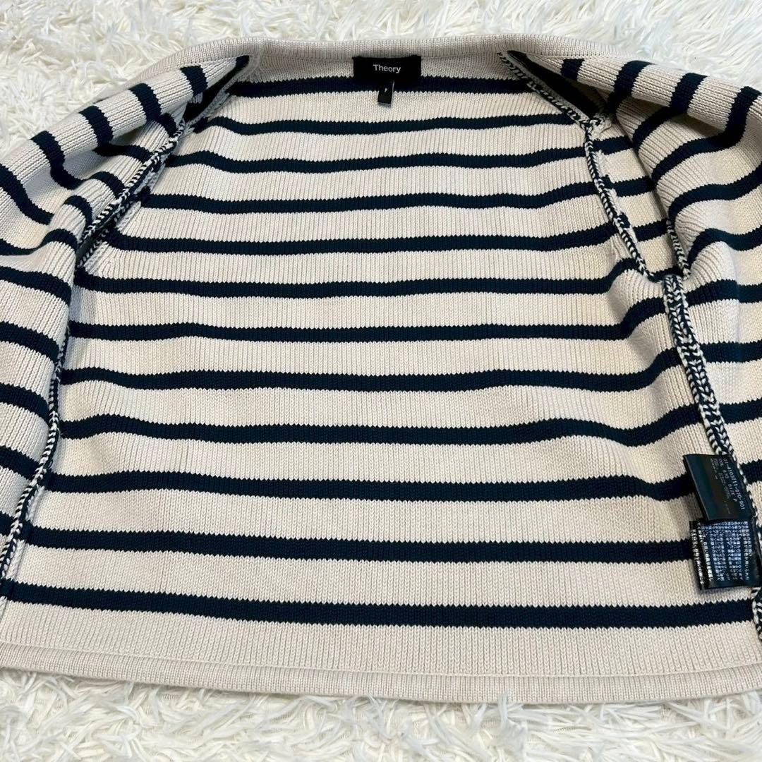 ✨未使用級✨ セオリー 2024年 ストライプジャケット 綿100% 洗える