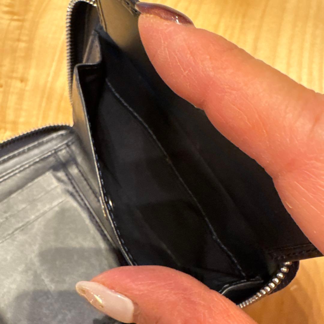 マルジェラレザー 二つ折り財布 ネイビー