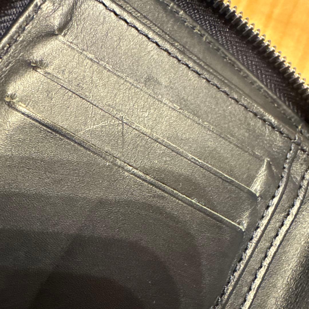 マルジェラレザー 二つ折り財布 ネイビー