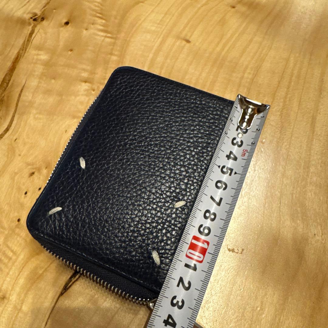 マルジェラレザー 二つ折り財布 ネイビー