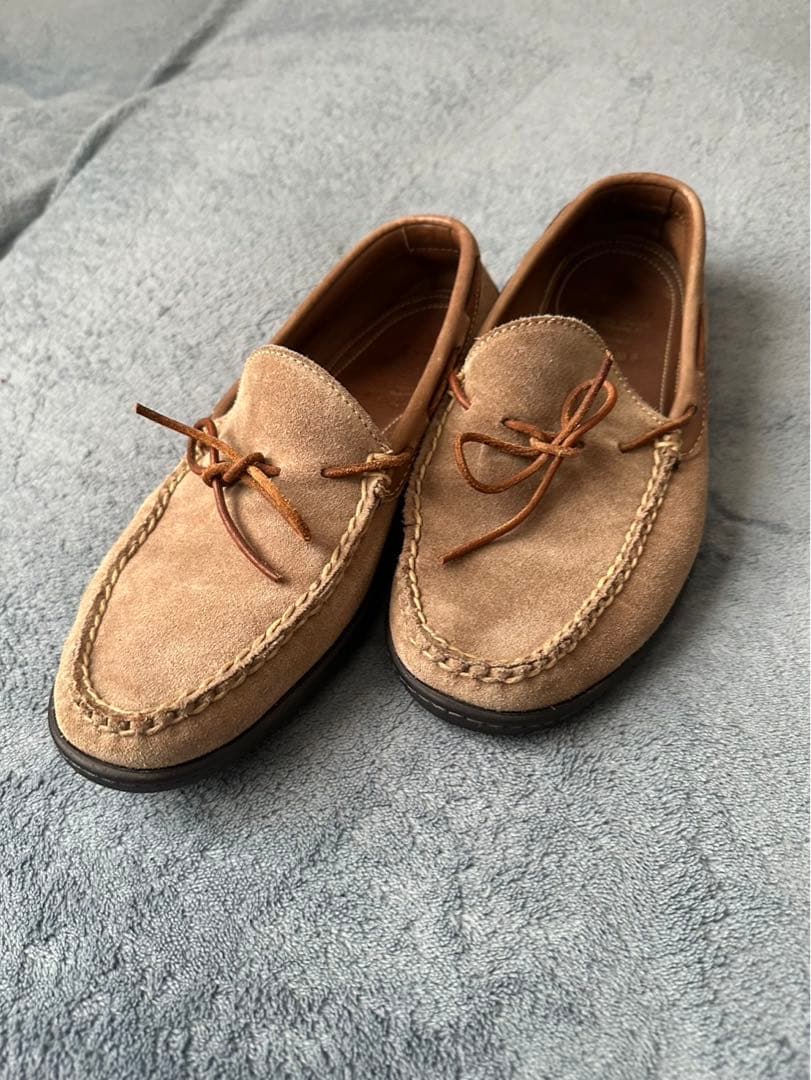 BEAMS×Aldenスエード モカシン　ベージュ