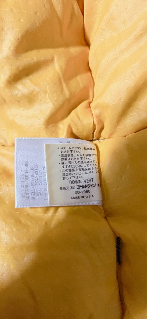 90s usa製 ノースフェイス　ダウンベスト
