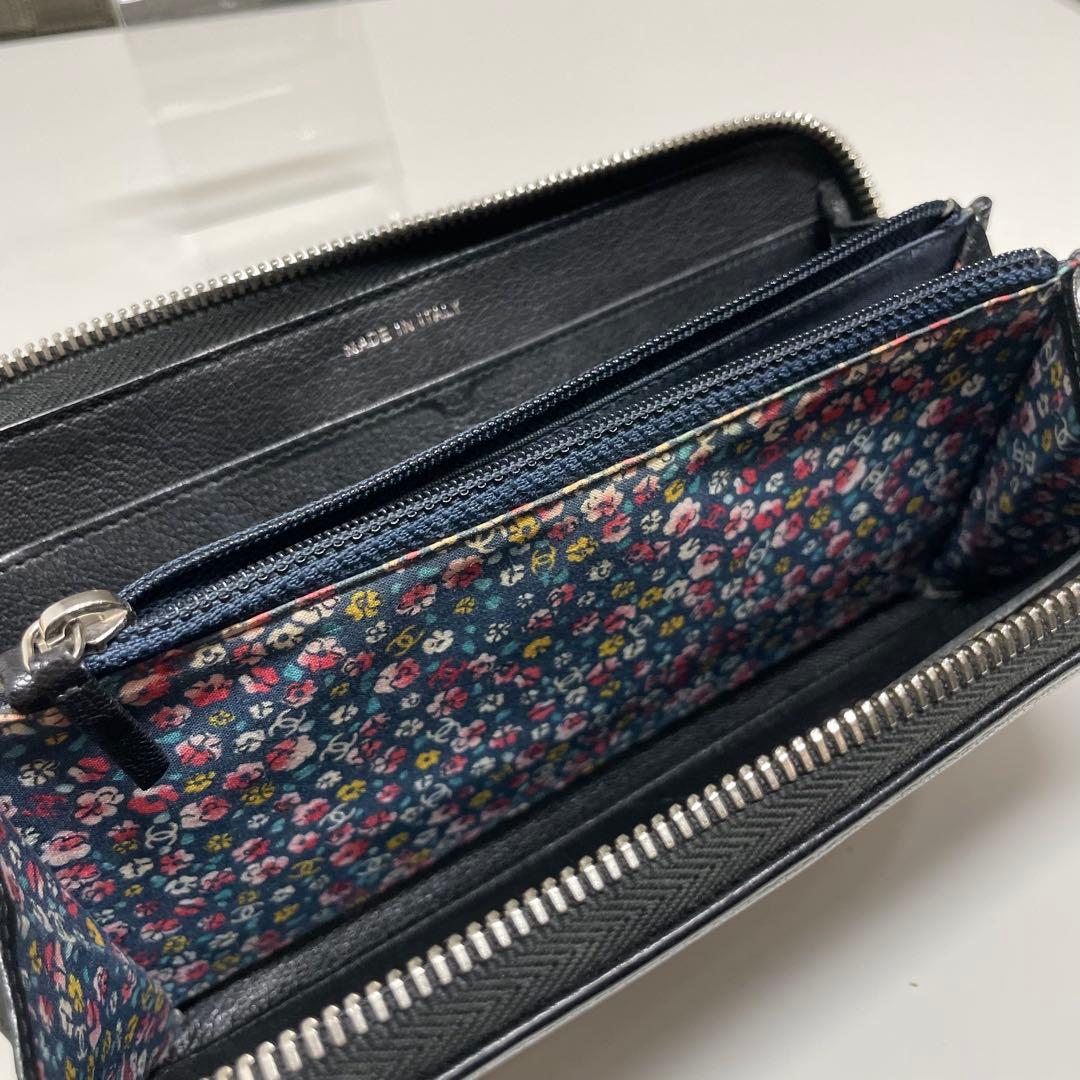 H*i様 CHANEL 長財布　ブラック　花柄　ココマーク