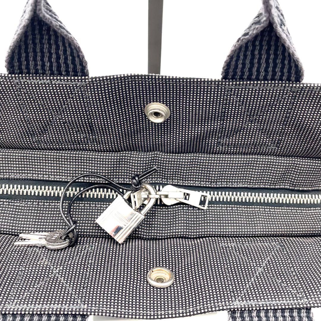 HERMES エルメス エールラインPM トート グレー 鍵2 カデナ