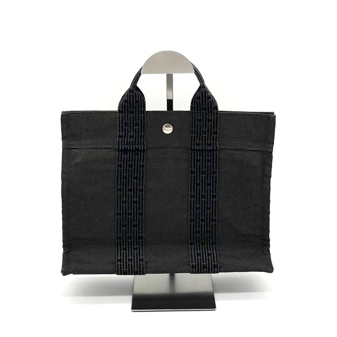 HERMES エルメス エールラインPM トート グレー 鍵2 カデナ