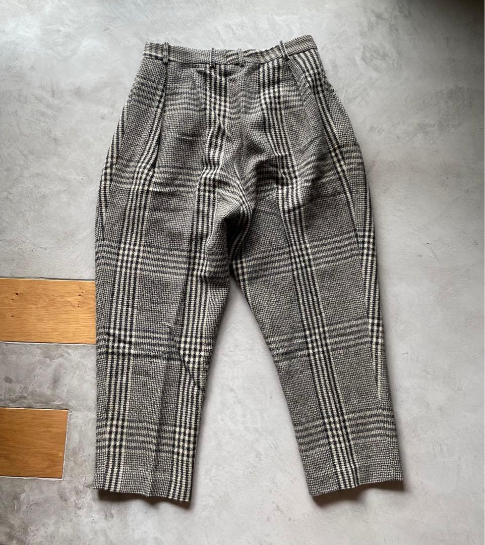 定価10万越え HED MAYNER 6PLEATSパンツ ブラック×エクリュ