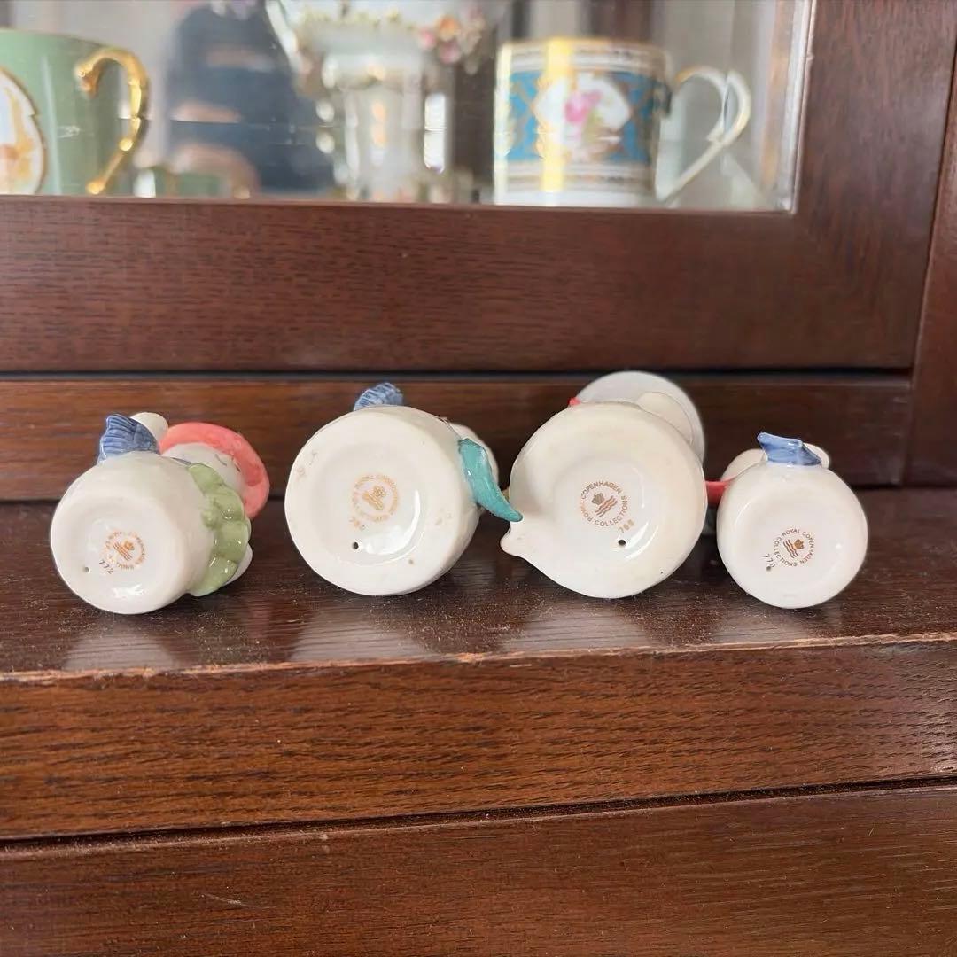 ロイヤルコペンハーゲン　雪だるま 置物 4体セット 陶器製