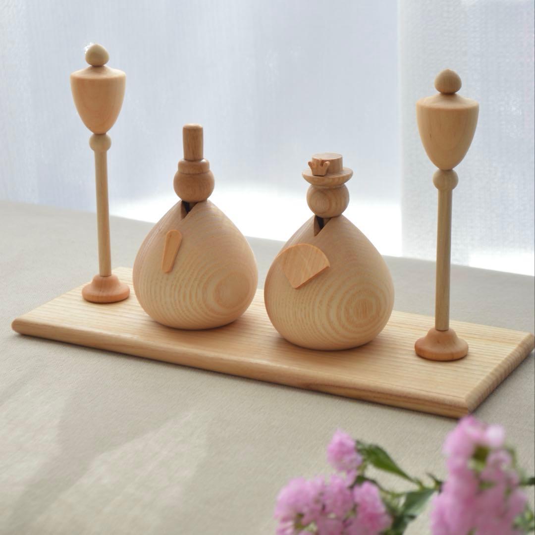 【新品正規品】木製雛人形-natura-コンパクト ナチュラル シンプル 初節句