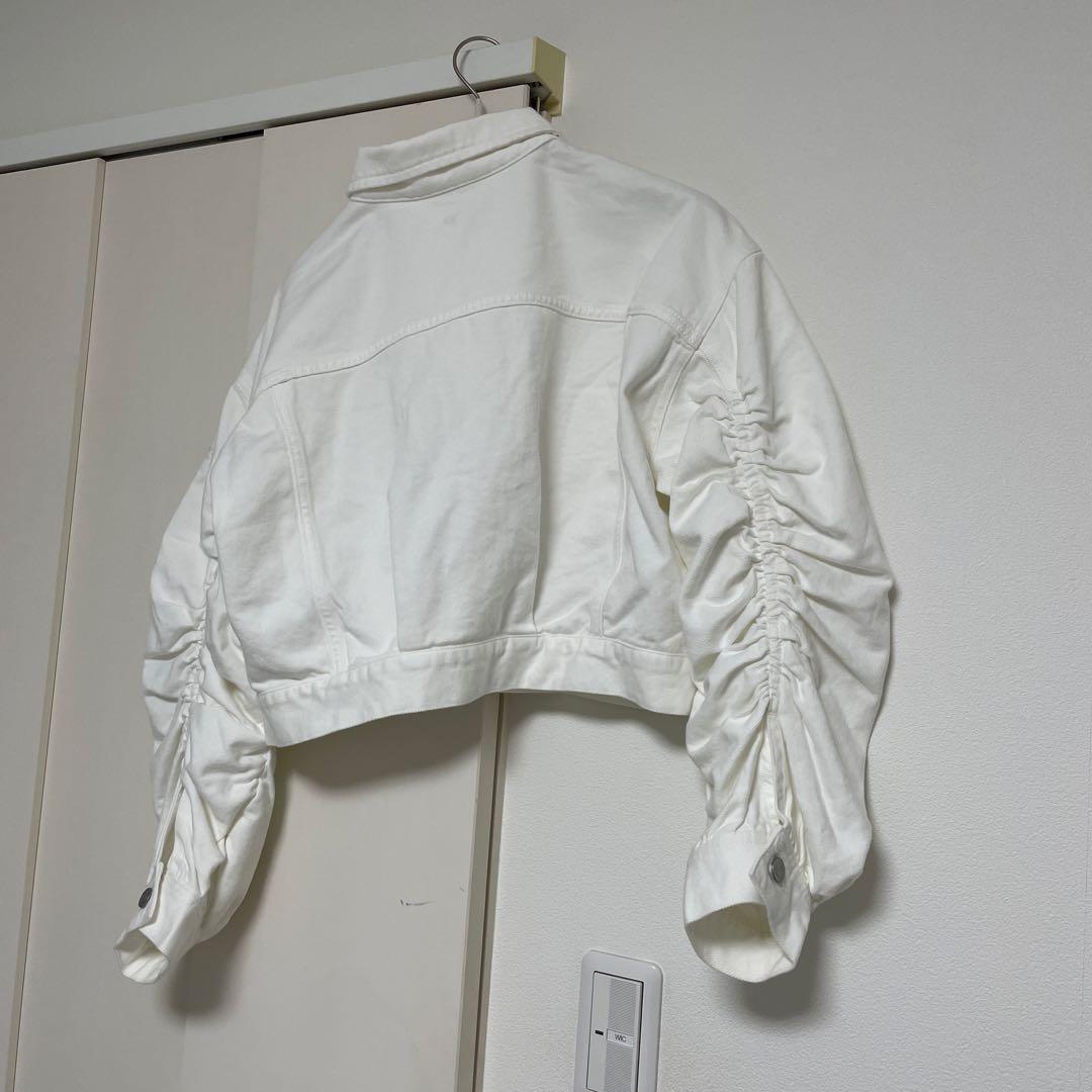 version of you クロップドデニムジャケット ホワイト