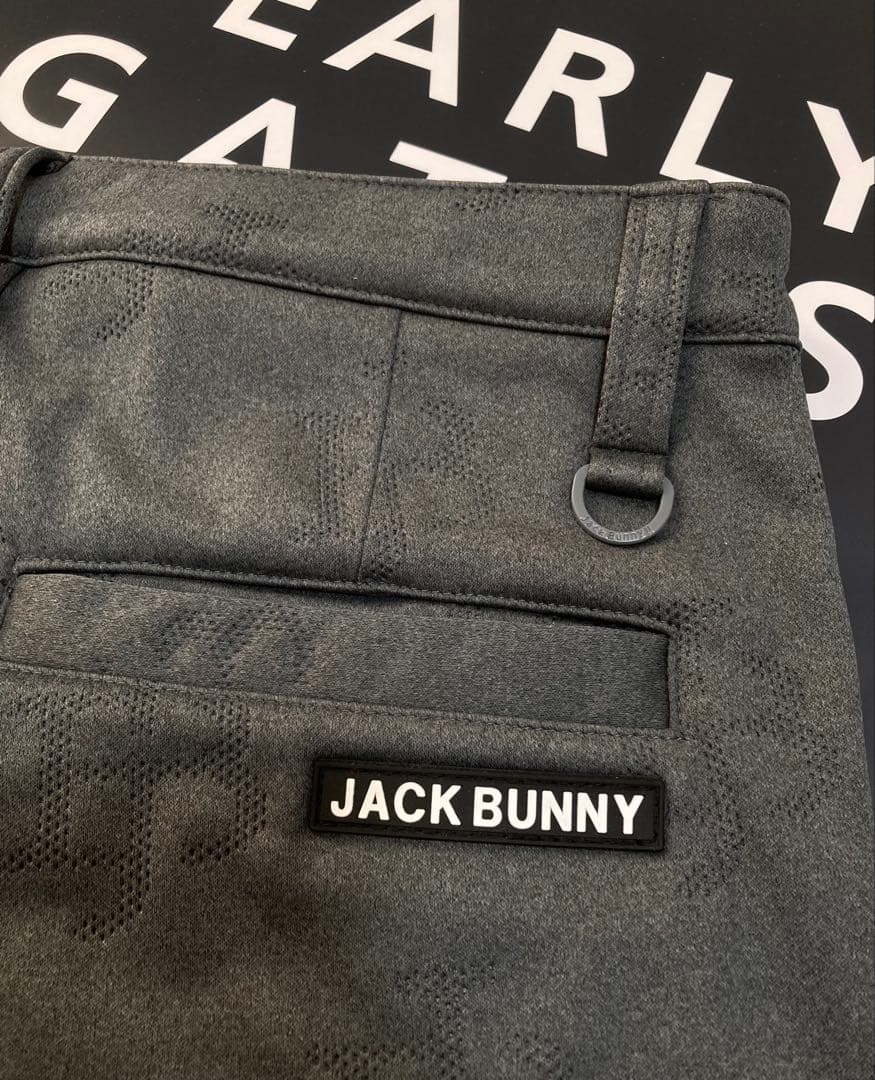 新品 ジャックバニー ピンソニック裏フリース 防風テーパードパンツ(5)Lグレー