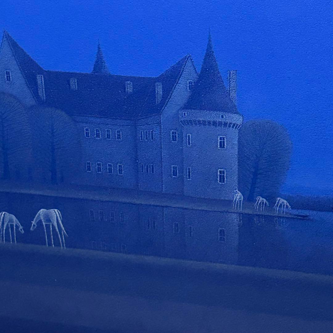 ゴ*ん様 【匿名発送】松浦敬文　水辺の城　絵画　油彩　アート