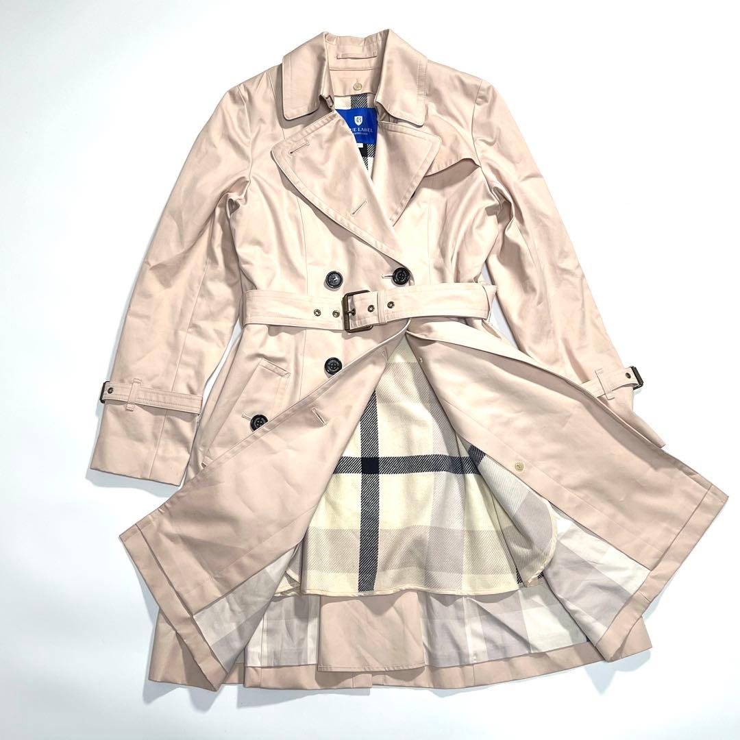 【美品】ブルーレーベルクレストブリッジ　トレンチコート　ライナー　ベージュピンク